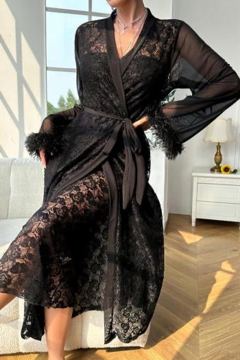 "Celestial Dreams Lace Dress & Robe"