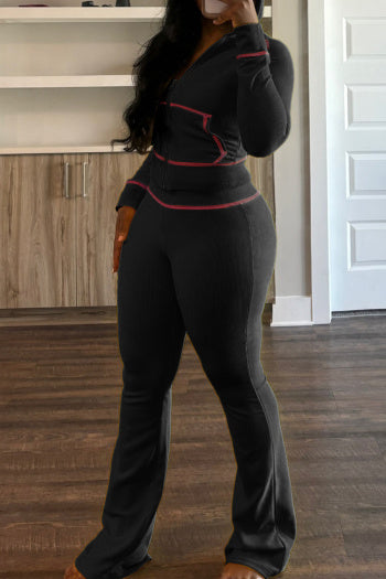 White & Black Two-Piece Hoodie Set (Runs Small)