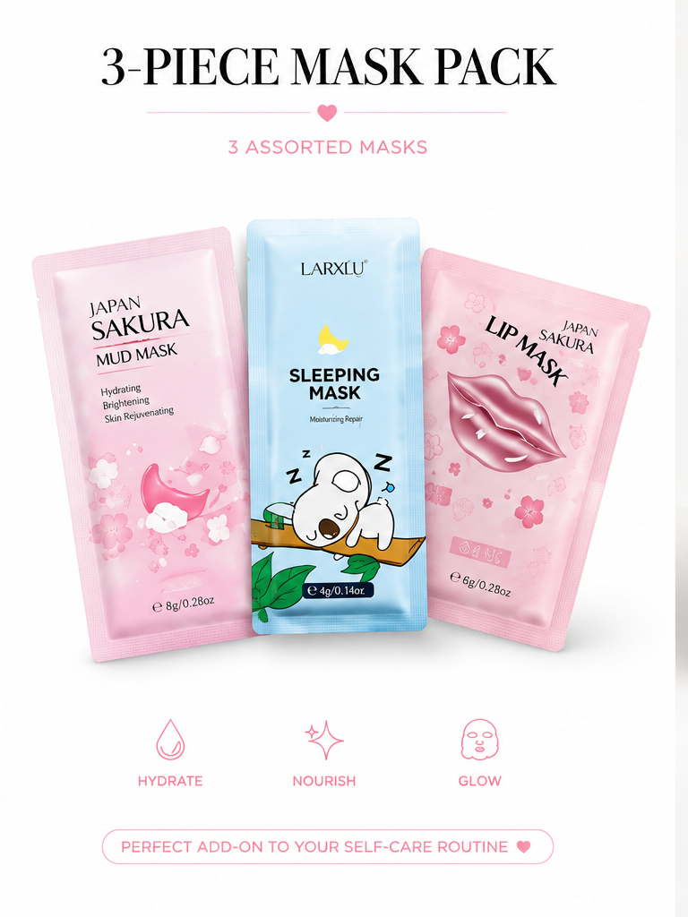 Venes Glow Trio | 3-Piece Assorted Mask Set