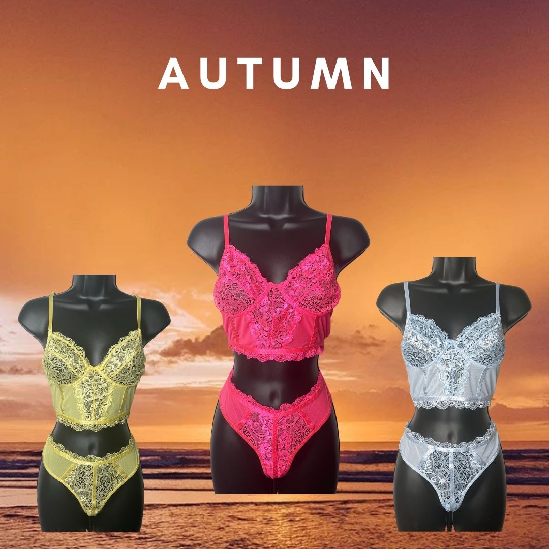 "Autumn" Sling Lace Lingerie Set freeshipping - Venes Intimates