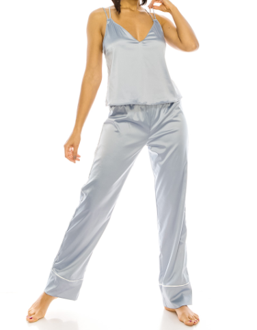 "Dream" Satin Pajama Set freeshipping - Venes Intimates