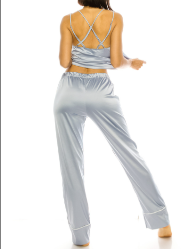 "Dream" Satin Pajama Set freeshipping - Venes Intimates