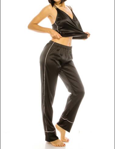 "Dream" Satin Pajama Set freeshipping - Venes Intimates